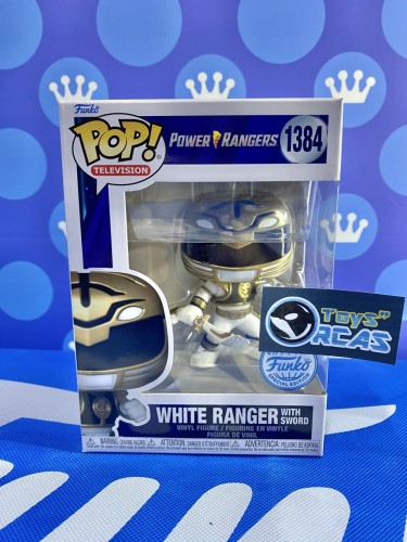 FUNKO POP<恐龍戰隊Power Rangers>白戰士_揮劍White Ranger with Sword-NO.1384 (Special Edition)