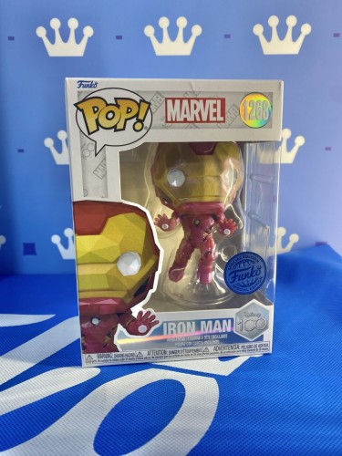 FUNKO POP<迪士尼100週年_MARVEL>Iron Man(鑽石切割版)-No.1268