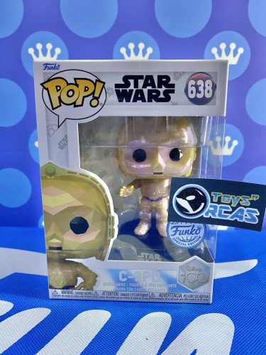 FUNKO POP<迪士尼100週年_星球大戰StarWars>C-3PO(鑽石切割版)-No.638