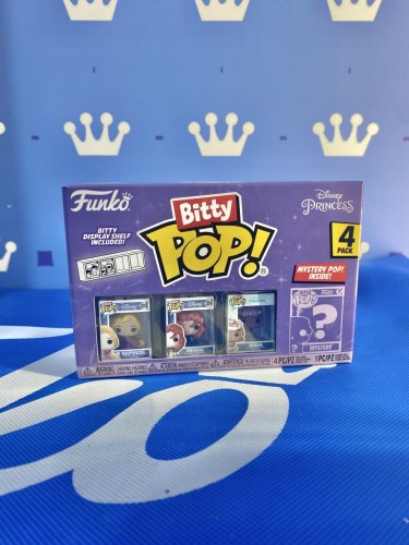 FUNKO BITTY POP套裝<迪士尼公主>(長髮樂佩公主 + 梅莉達公主 + 慕安娜公主+ 隨機款)