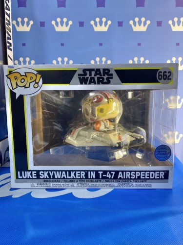 FUNKO POP<星球大戰StarWars>6吋盧克.天行者駕駛 T-47 戰機-NO.662