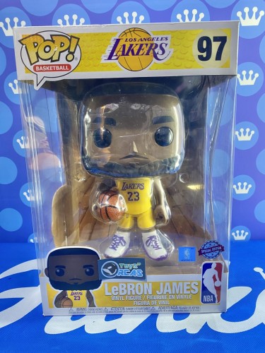 FUNKO POP<NBA>10吋洛杉磯湖人_勒邦.占士(黃衫)-No.97