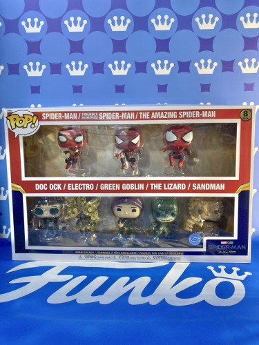 FUNKO POP<蜘蛛俠：不戰無歸>8個英雄角色套裝-NO.8PACKS