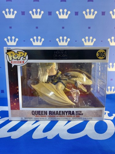 FUNKO POP<龍之家族>- 雷妮拉 騎在 敘拉克斯 Queen Rhaenyra with Syrax-NO.305