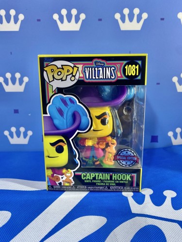 FUNKO POP<迪士尼反派>虎克船長Captain Hook -NO.1081 Blacklight Exclusive