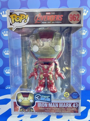 FUNKO POP<鐵甲奇俠>10吋Iron Man噴氣(夜光版)-NO.962